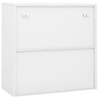 Office Cabinet with Sliding Door White 90x40x90 cm Steel - Giant Lobelia