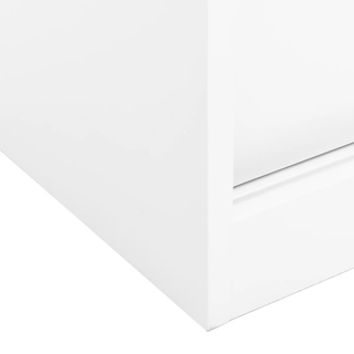 Office Cabinet with Sliding Door White 90x40x90 cm Steel - Giant Lobelia