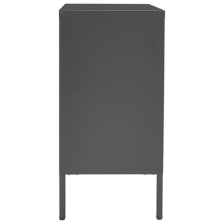 vidaXL Sideboard Anthracite 75x35x70 cm Steel and Tempered Glass - Giant Lobelia