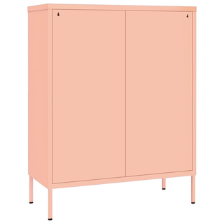 vidaXL Drawer Cabinet Pink 80x35x101.5 cm Steel - Giant Lobelia