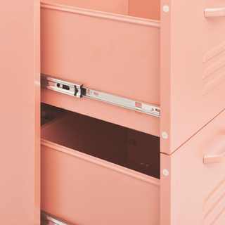 vidaXL Drawer Cabinet Pink 80x35x101.5 cm Steel - Giant Lobelia