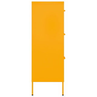 vidaXL Drawer Cabinet Mustard Yellow 80x35x101.5 cm Steel - Giant Lobelia