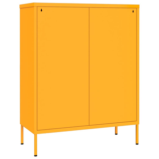 vidaXL Drawer Cabinet Mustard Yellow 80x35x101.5 cm Steel - Giant Lobelia