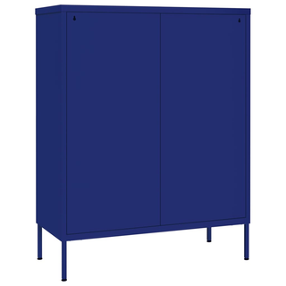 vidaXL Drawer Cabinet Navy Blue 80x35x101.5 cm Steel - Giant Lobelia