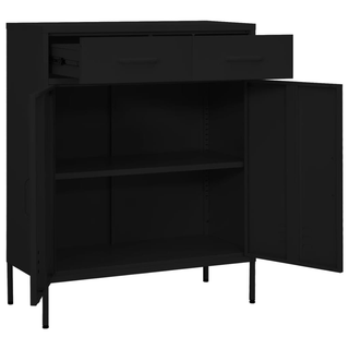 Storage Cabinet Black 80x35x101.5 cm Steel - Giant Lobelia