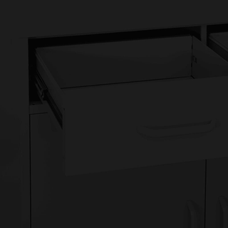 Storage Cabinet Black 80x35x101.5 cm Steel - Giant Lobelia