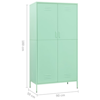 Wardrobe Mint 90x50x180 cm Steel - Giant Lobelia