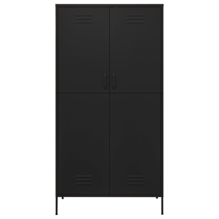 Wardrobe Black 90x50x180 cm Steel - Giant Lobelia