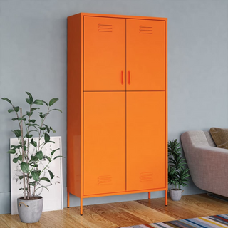 Wardrobe Orange 90x50x180 cm Steel - Giant Lobelia