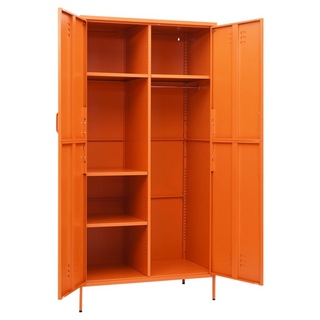 Wardrobe Orange 90x50x180 cm Steel - Giant Lobelia