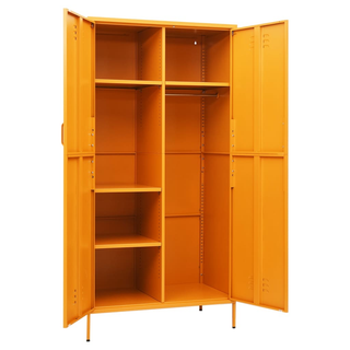 Wardrobe Mustard Yellow 90x50x180 cm Steel - Giant Lobelia