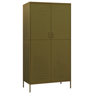 Wardrobe Olive Green 90x50x180 cm Steel - Giant Lobelia