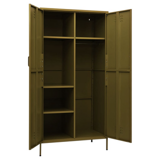 Wardrobe Olive Green 90x50x180 cm Steel - Giant Lobelia