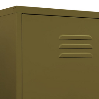 Wardrobe Olive Green 90x50x180 cm Steel - Giant Lobelia