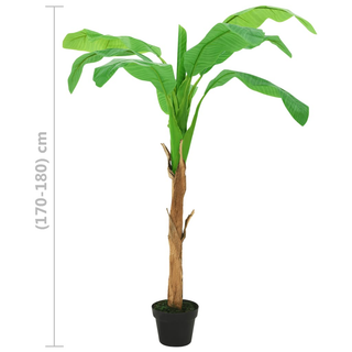 Artificial Banana Tree with Pot 180 cm  Green - Giant Lobelia