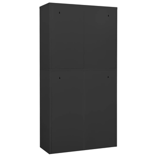 Office Cabinet Anthracite 90x40x180 cm Steel - Giant Lobelia