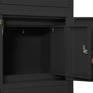 Office Cabinet Anthracite 90x40x180 cm Steel - Giant Lobelia