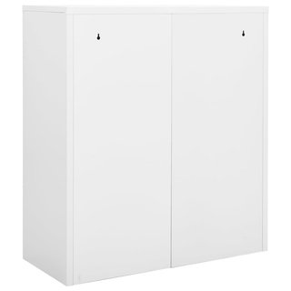 Office Cabinet White 90x40x102 cm Steel - Giant Lobelia