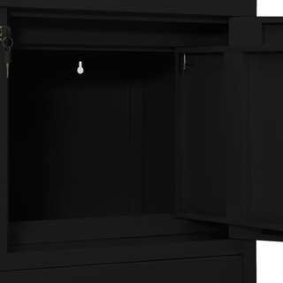 vidaXL Office Cabinet Black 90x40x102 cm Steel - Durable and Stylish Storage Solution - Giant Lobelia