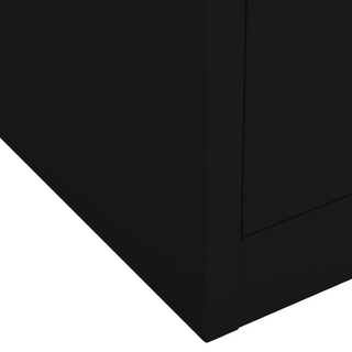 vidaXL Office Cabinet Black 90x40x102 cm Steel - Durable and Stylish Storage Solution - Giant Lobelia