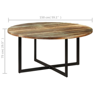 vidaXL Dining Table 150x75 cm Solid Wood Reclaimed - Giant Lobelia