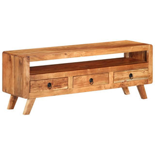 vidaXL TV Cabinet 110x30x40 cm Solid Acacia Wood - Giant Lobelia