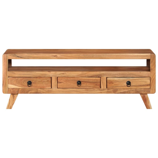 vidaXL TV Cabinet 110x30x40 cm Solid Acacia Wood - Giant Lobelia