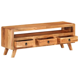 vidaXL TV Cabinet 110x30x40 cm Solid Acacia Wood - Giant Lobelia