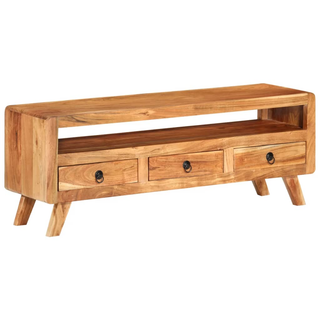 vidaXL TV Cabinet 110x30x40 cm Solid Acacia Wood - Giant Lobelia