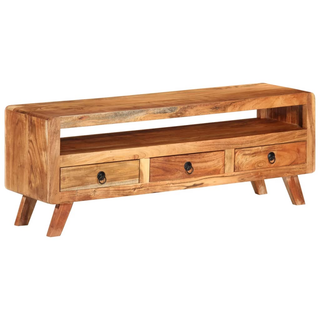 vidaXL TV Cabinet 110x30x40 cm Solid Acacia Wood - Giant Lobelia