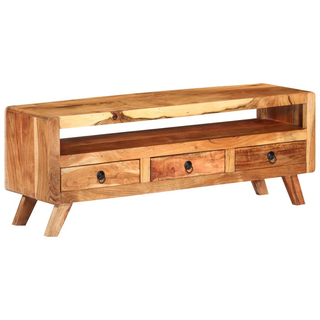 vidaXL TV Cabinet 110x30x40 cm Solid Acacia Wood - Giant Lobelia