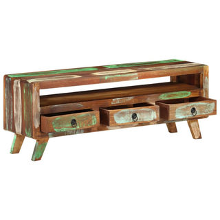 vidaXL TV Cabinet Multicolour 110x30x40 cm Solid Reclaimed Wood - Giant Lobelia