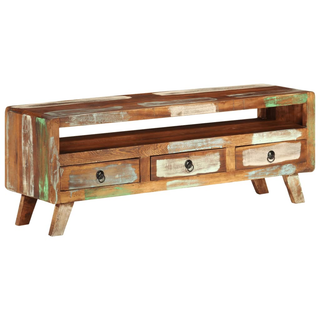 vidaXL TV Cabinet Multicolour 110x30x40 cm Solid Reclaimed Wood - Giant Lobelia