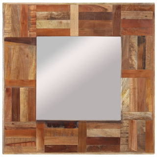 vidaXL Wall Mirror Solid Wood Reclaimed 50x50 cm - Giant Lobelia