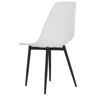 vidaXL Dining Chairs 2 pcs White PP - Giant Lobelia