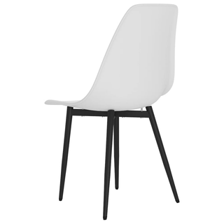 vidaXL Dining Chairs 4 pcs White PP - Giant Lobelia