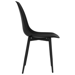 vidaXL Dining Chairs 4 pcs Black PP - Giant Lobelia