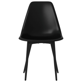 vidaXL Dining Chairs 4 pcs Black PP - Giant Lobelia