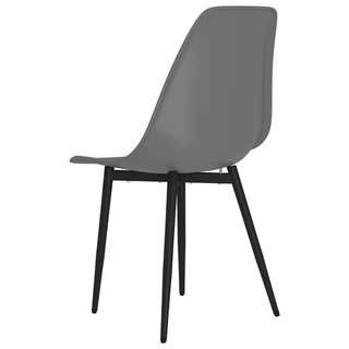 vidaXL Dining Chairs 2 pcs Grey PP - Giant Lobelia