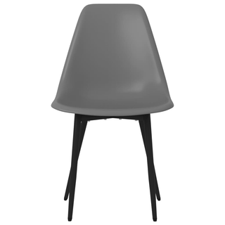 vidaXL Dining Chairs 2 pcs Grey PP - Giant Lobelia