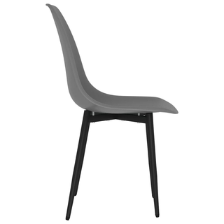 vidaXL Dining Chairs 4 pcs Grey PP - Giant Lobelia