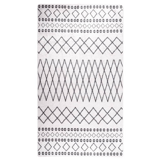 vidaXL Rug Washable 190x300 cm Black and White Anti Slip - Giant Lobelia