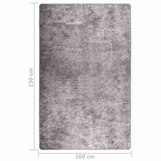 vidaXL Rug Washable 160x230 cm Grey Anti Slip - Giant Lobelia