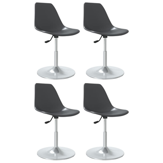 vidaXL Swivel Dining Chairs 4 pcs Grey PP - Giant Lobelia