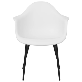 vidaXL Dining Chairs 2 pcs White PP - Giant Lobelia