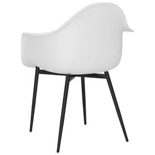 vidaXL Dining Chairs 2 pcs White PP - Giant Lobelia