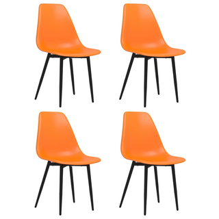 vidaXL Dining Chairs 4 pcs Orange PP - Giant Lobelia