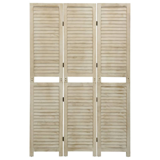 3-Panel Room Divider 105x165 cm Solid Wood Paulownia - Giant Lobelia