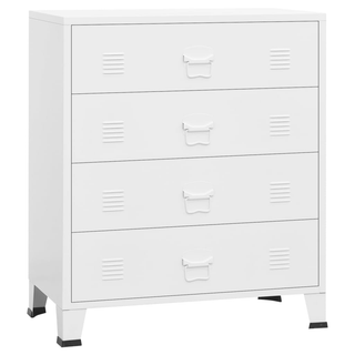 Industrial Drawer Cabinet White 78x40x93 cm Metal - Giant Lobelia