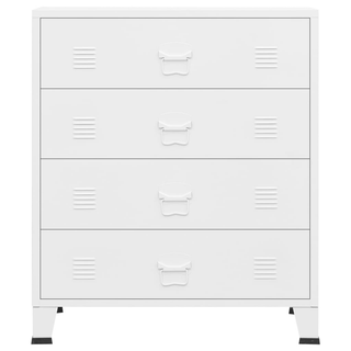 Industrial Drawer Cabinet White 78x40x93 cm Metal - Giant Lobelia